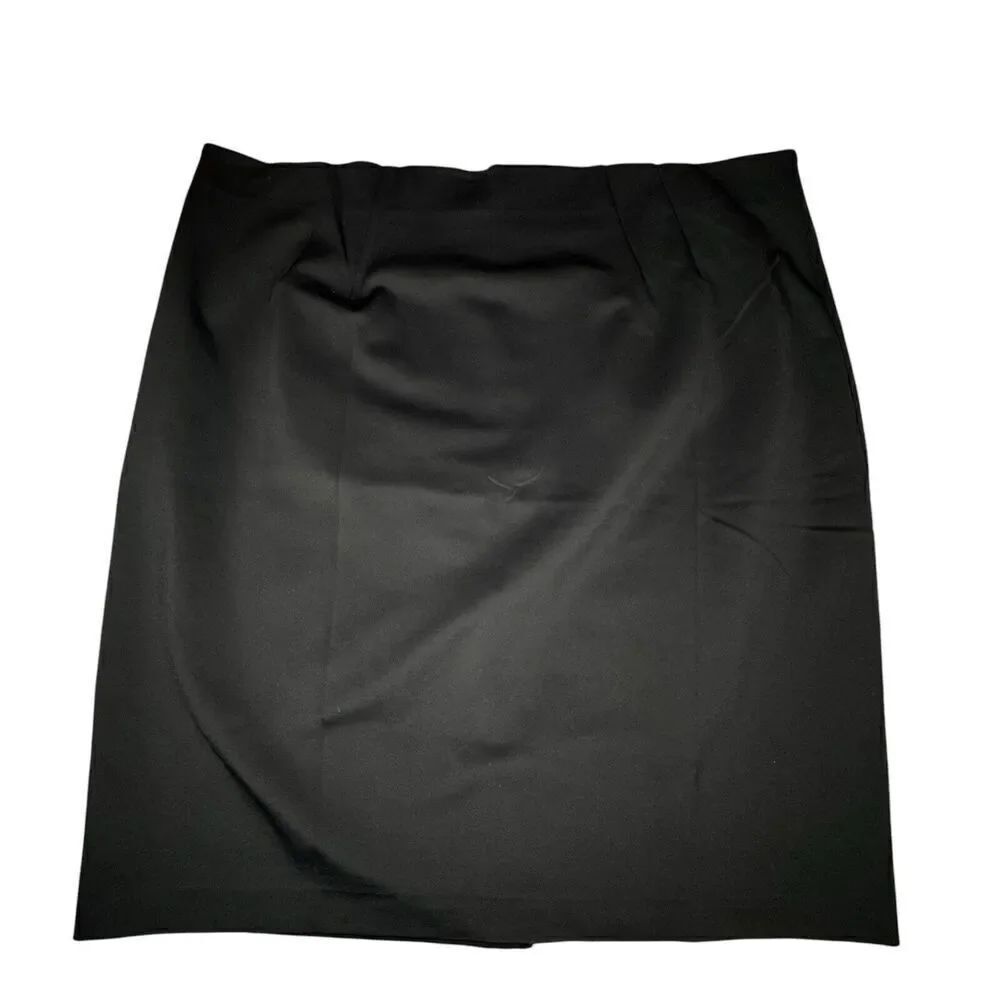 Lane Bryant Sz 26 Skirt Women’s Black Pencil Pull On Elastic Waist Short Stretch